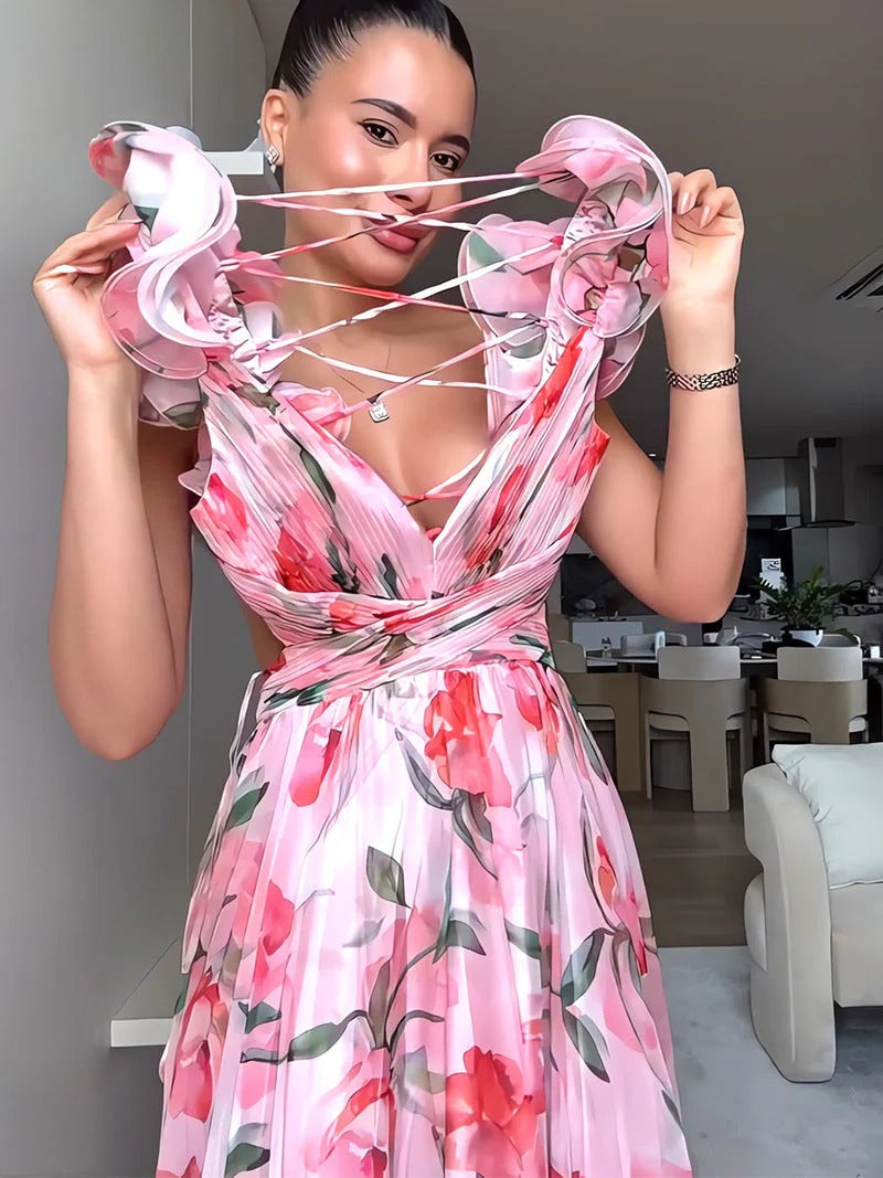 Vestido Longo Floral Modern Lumara