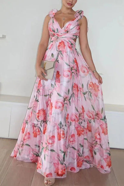 Vestido Longo Floral Modern Lumara