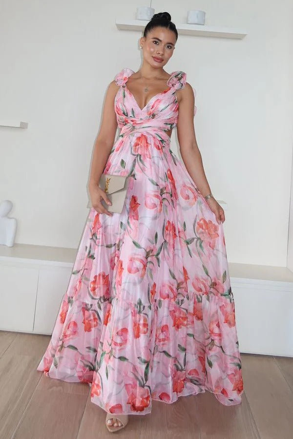 Vestido Longo Floral Modern Lumara