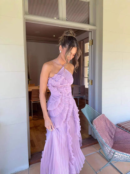 Vestido Assimétrico Tendência Modern Lilac