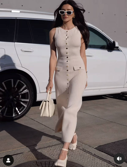 Vestido Midi Tricô Modal Alta Elasticidade Modern Jayne