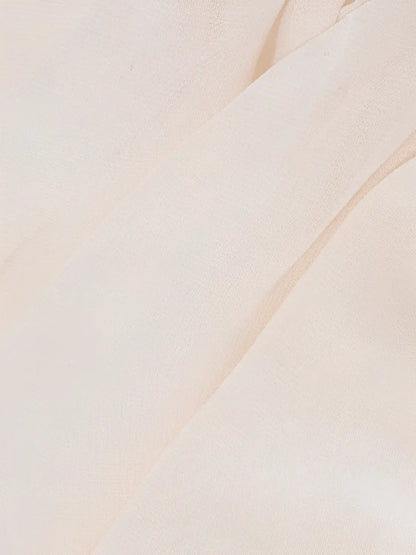 Blusa Feminina Manga Longa com Flor em Chiffon Modern Ella