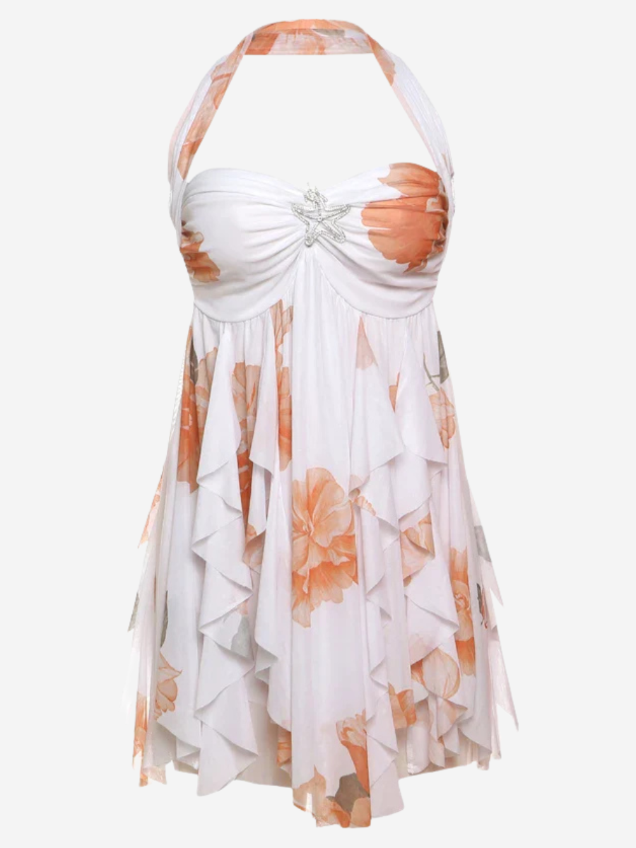 Vestido Curto Tendência Babados Modern Ariel