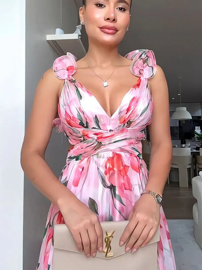 Vestido Longo Floral Modern Lumara