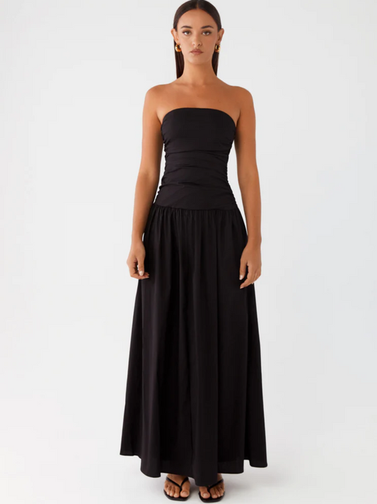 Vestido Sem Alças Elegante Modern Merlot