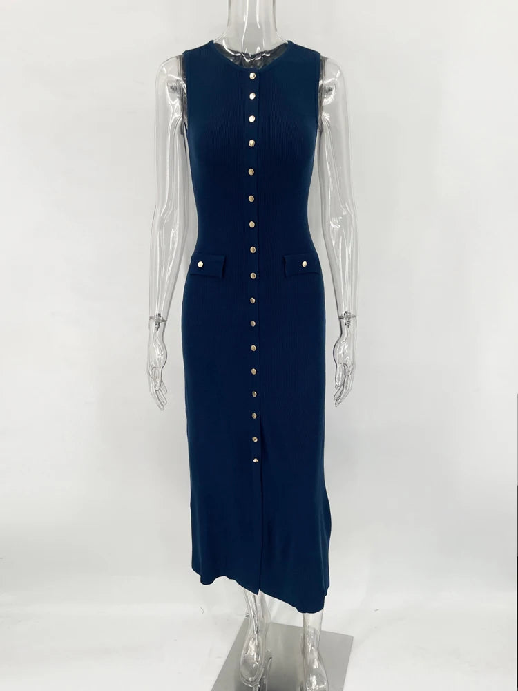 Vestido Midi Tricô Modal Alta Elasticidade Modern Jayne