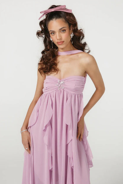 Vestido Com Babados Tendência Modern Ariel