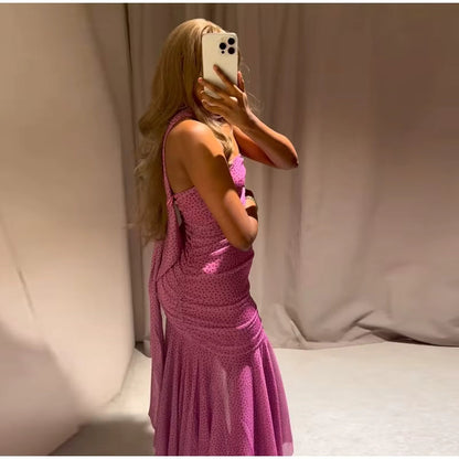 Vestido Longo sem Mangas com Babados Modern Millie