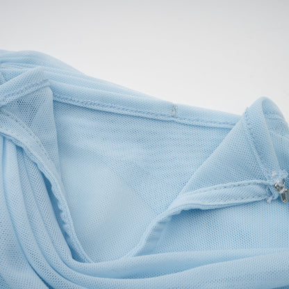 Vestido Longo Drapeado Assimétrico Modern Catherine