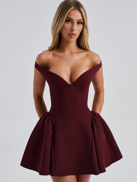 Vestido Curto Ombro a Ombro Modern Grace