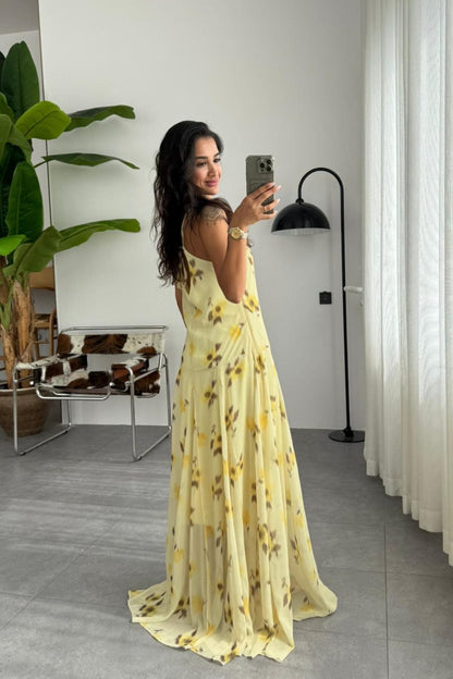 Vestido Longo Floral Delicado Modern Lauren