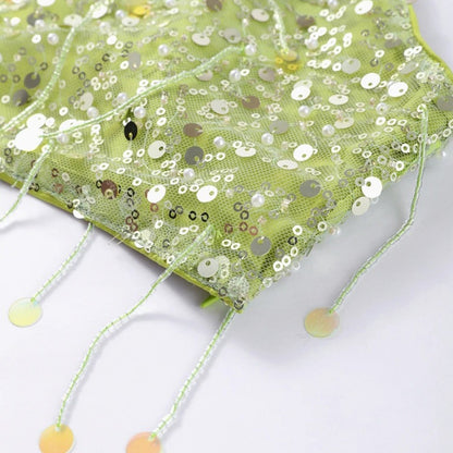 Cropped e Saia Paetê Modern Soleil