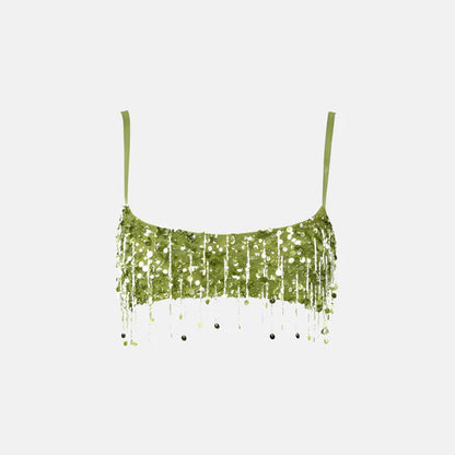 Cropped e Saia Paetê Modern Soleil