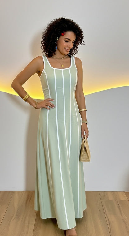 Vestido Aurora Lines – leveza e elegância em movimento