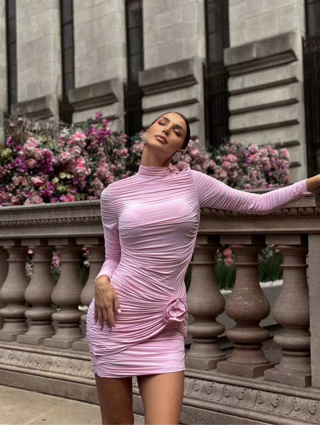 Vestido Manga Longa Curto Modern Ella