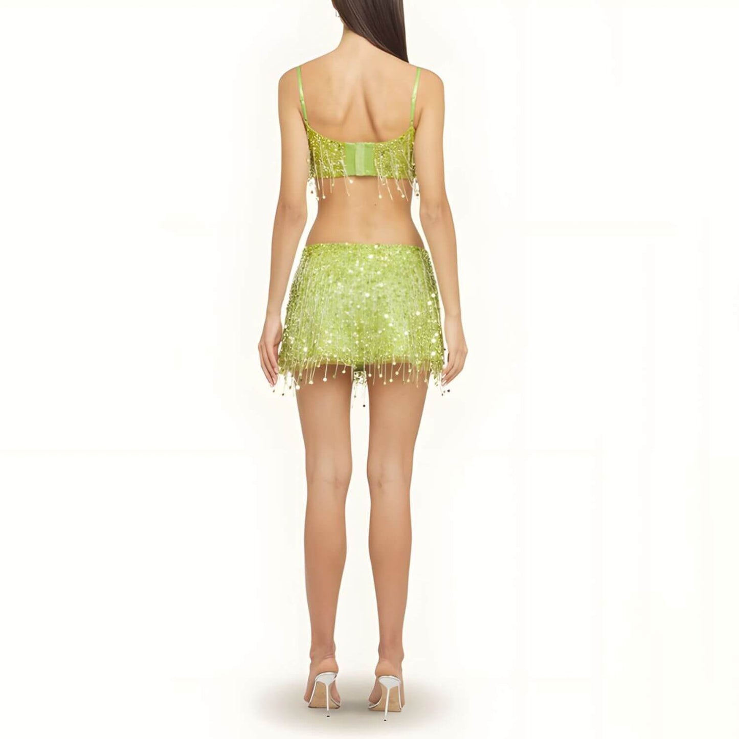 Cropped e Saia Paetê Modern Soleil