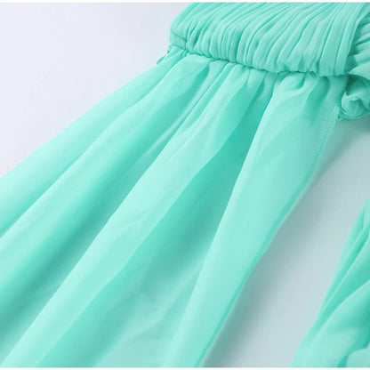 Vestido Longo Elegante Plissado Modern Eva