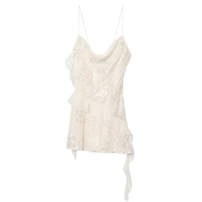 Vestido Curto de Paetê Tendência Modern Layse