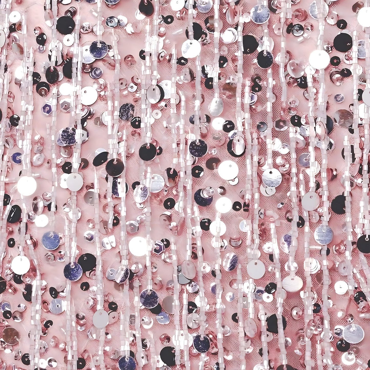 Conjunto Cetim e Paetê Rosa Modern Santorini