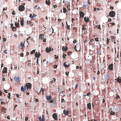 Conjunto Cetim e Paetê Rosa Modern Santorini