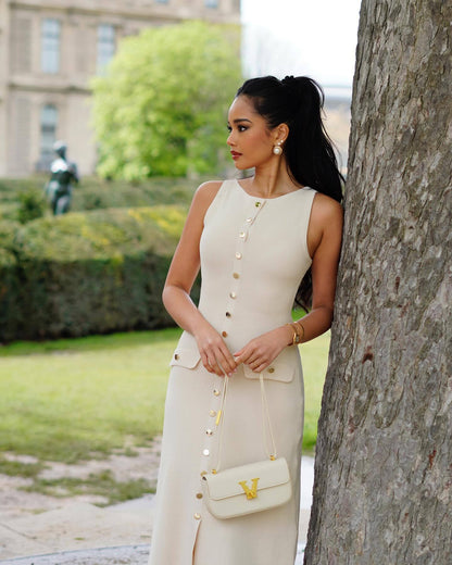 Vestido Midi Tricô Modal Alta Elasticidade Modern Jayne