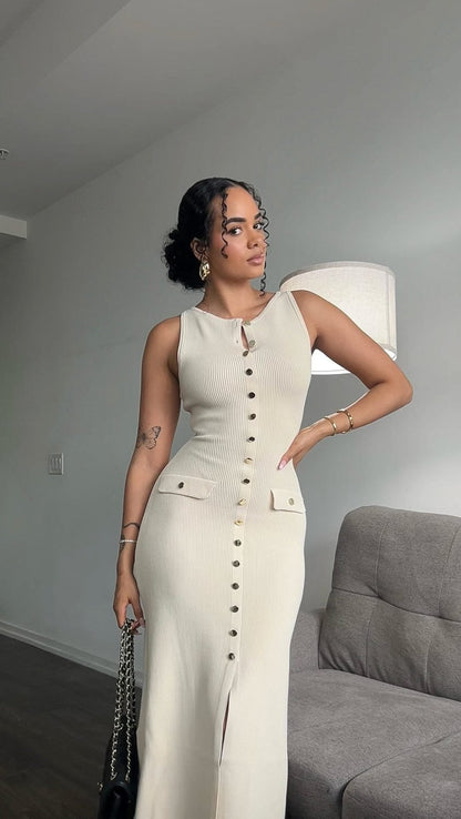 Vestido Midi Tricô Modal Alta Elasticidade Modern Jayne