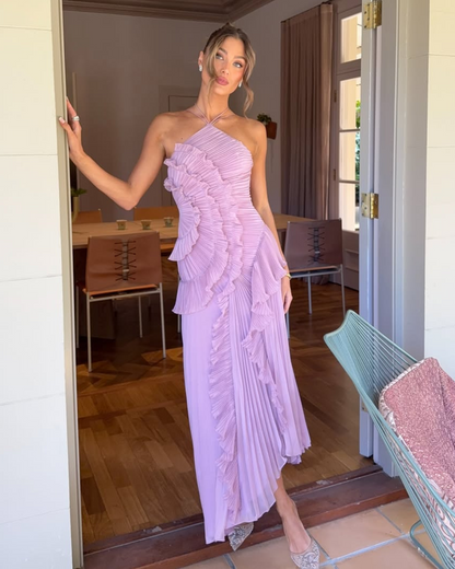 Vestido Assimétrico Tendência Modern Lilac