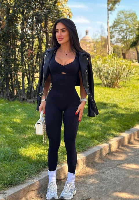 Macacão Longo Esportivo Com Bojo e Levanta Bumbum Modern Slim Fit - FITNESS