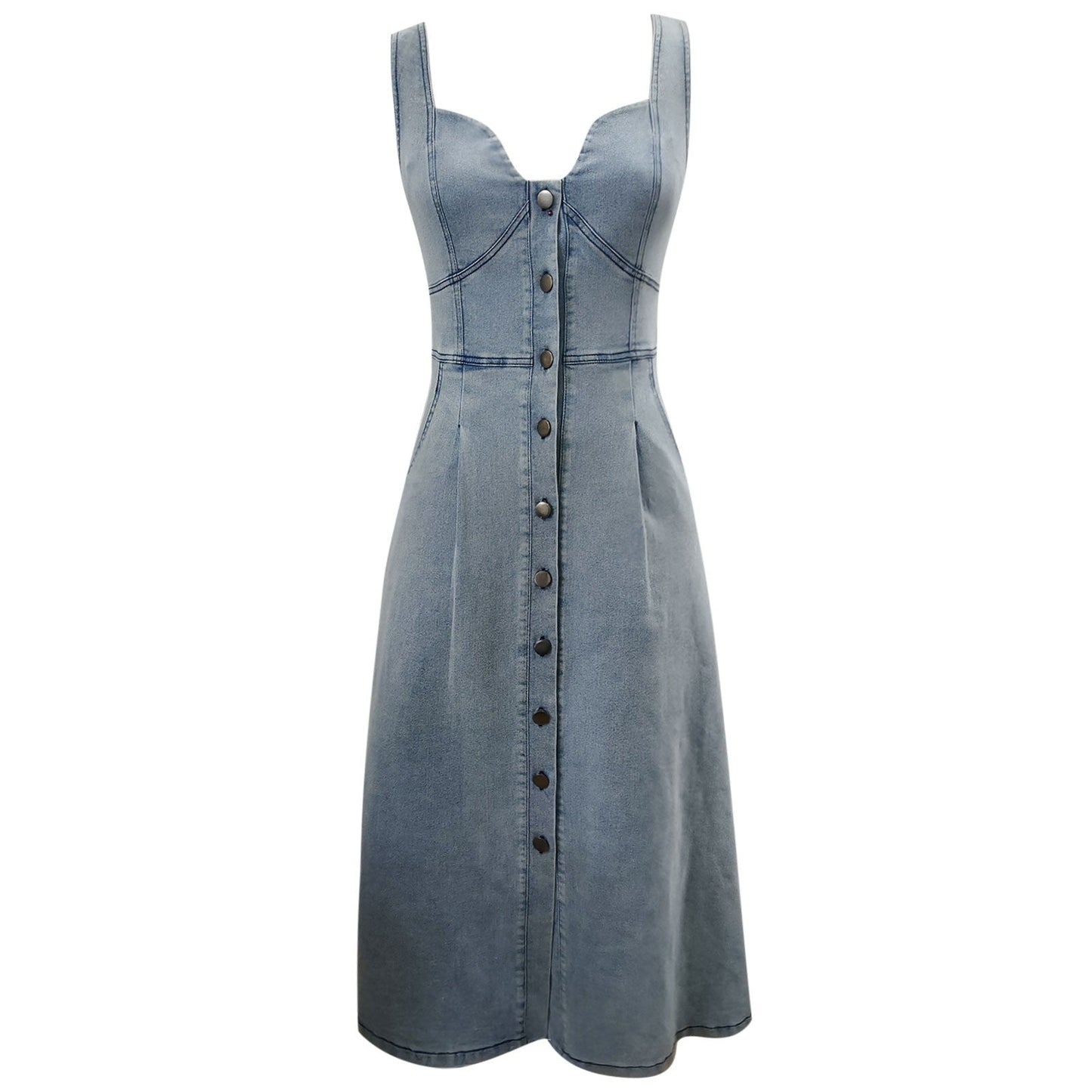 Vestido Midi Jeans Modern Gaya