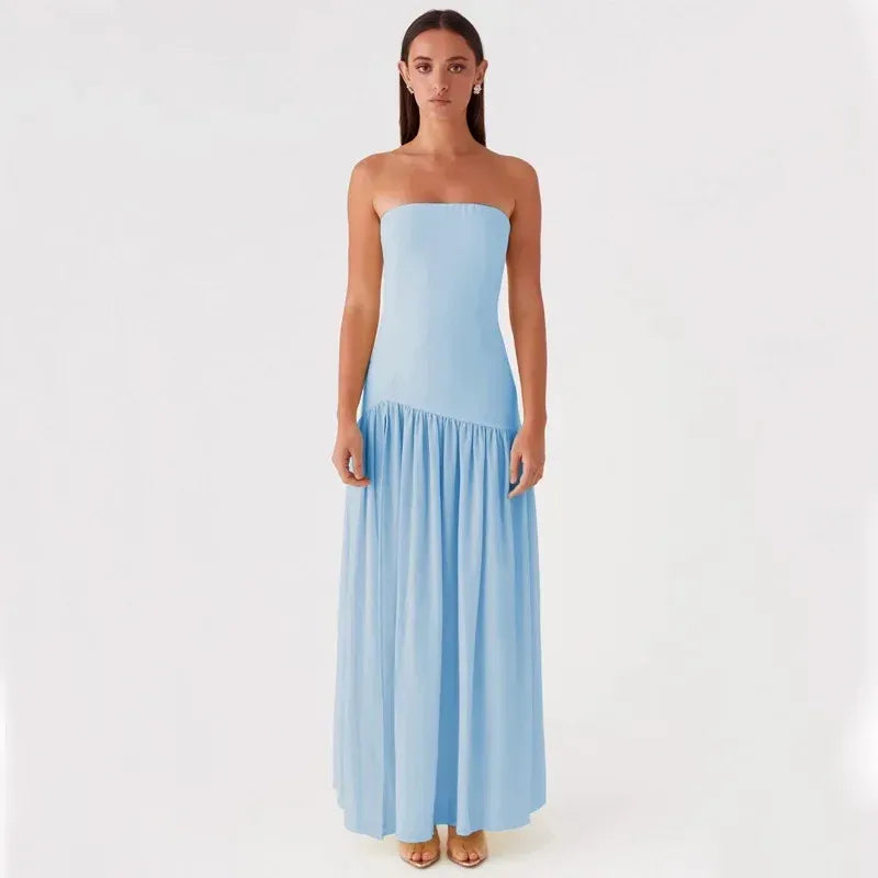 Vestido Longo Tomara que Caia  Com Fenda Modern Eden