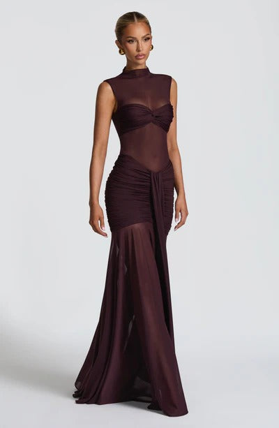 Vestido Longo com Tule Modern Ravih