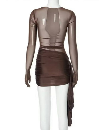 Vestido Curto Com Tule Irregular Modern Mariáh